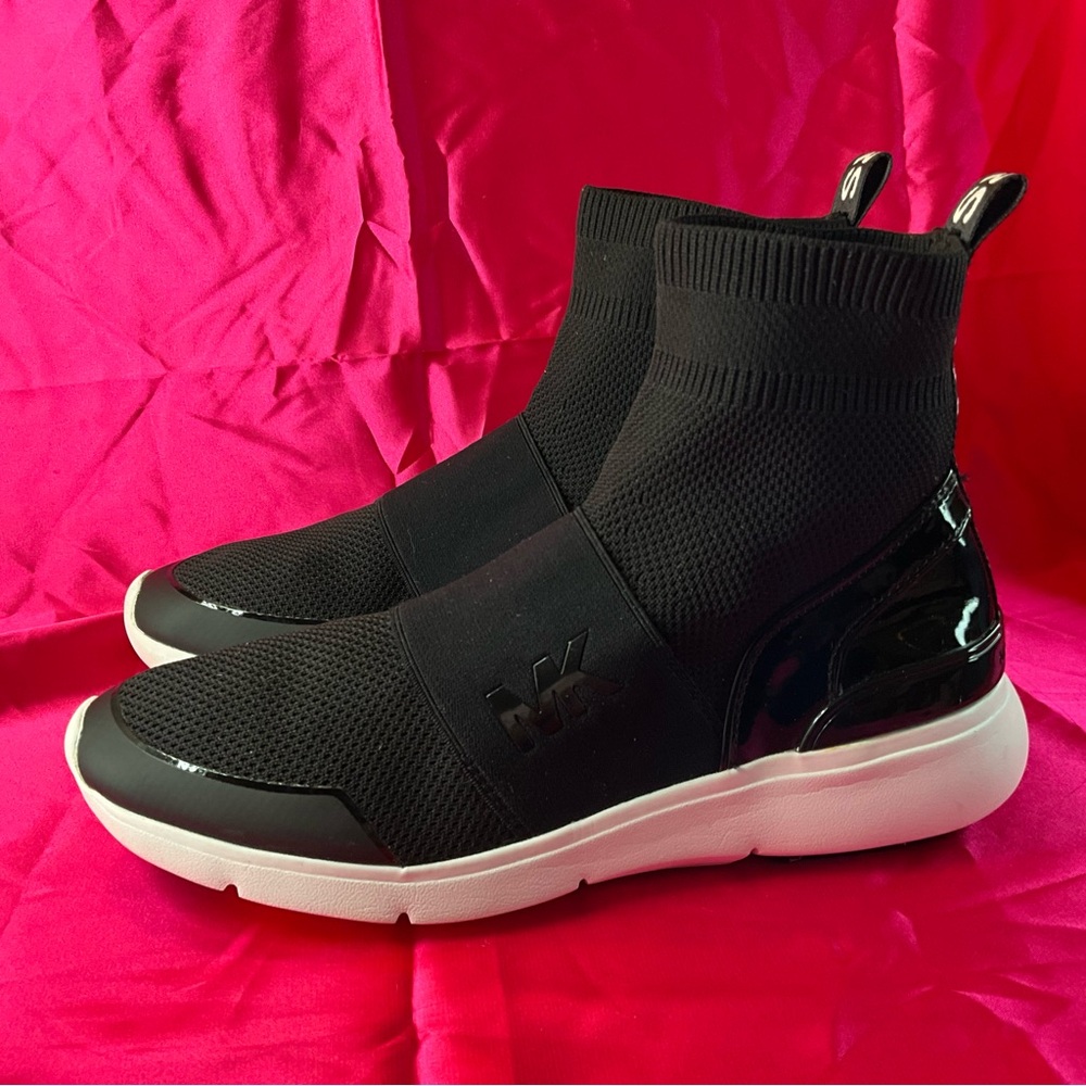 Michael Kors Black hi top ,and White sneakers 7.5 - Picture 7 of 11